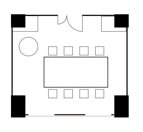 Banquet table layout (Sakura room)